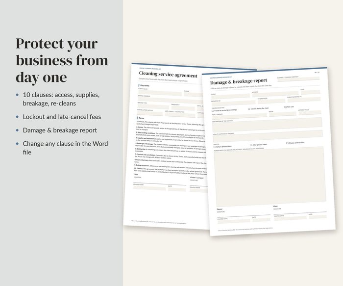 Cleaning Business Forms Bundle, preview 3
