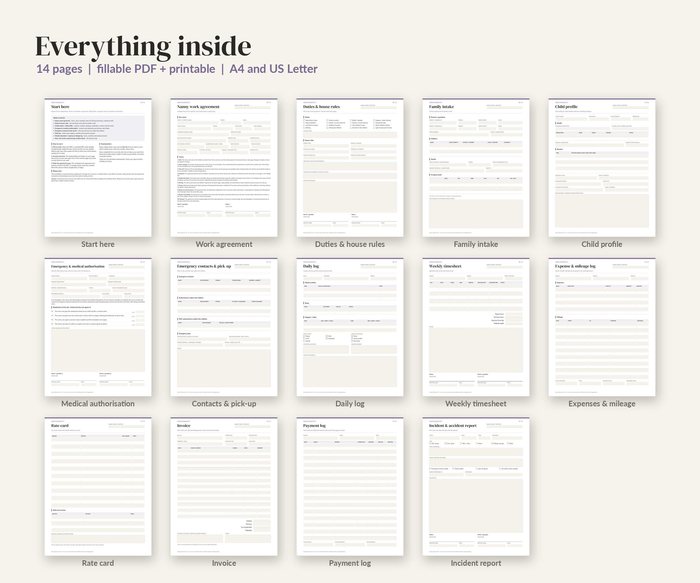 Nanny Contract Template, preview 2