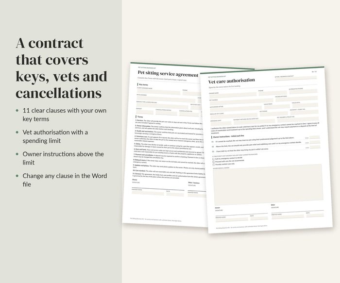 Pet Sitter Contract, preview 3